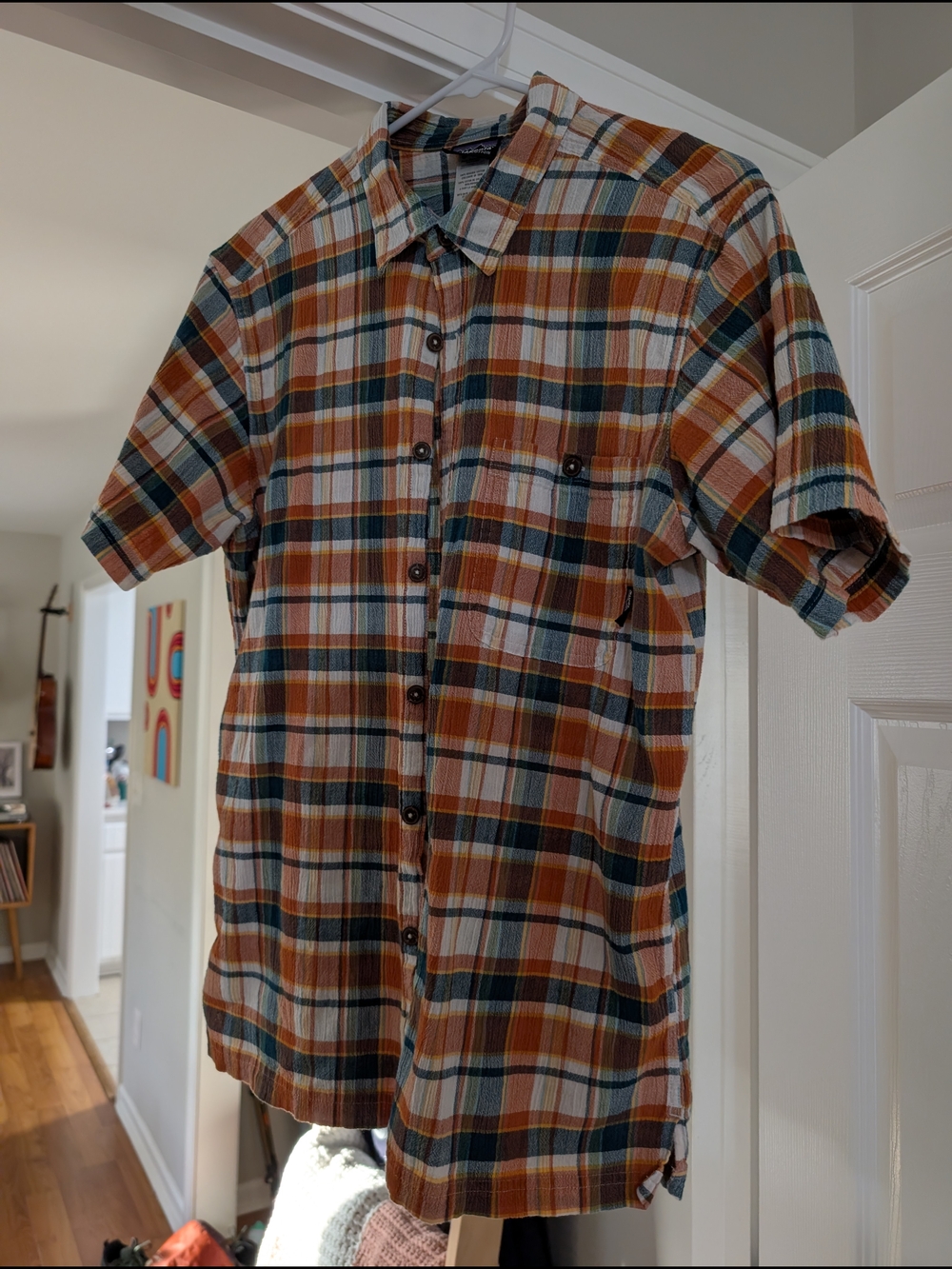 Patagonia Short-Sleeve Plaid Button-Down Shirt Men's Medium